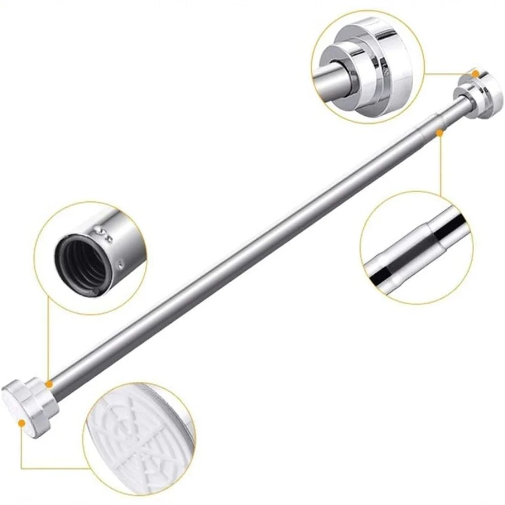 DS BS Stainless Steel Telescopic Curtain Rod –Adjustable 125–220cm - Image 5