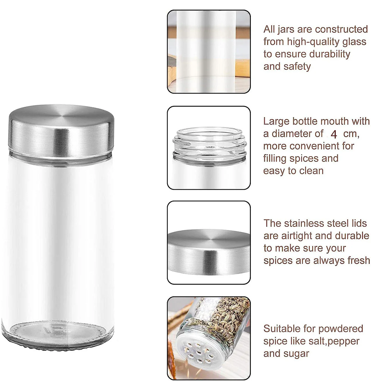 DS BS Standing 20-Jar Countertop Spice Rack with handle - Image 5