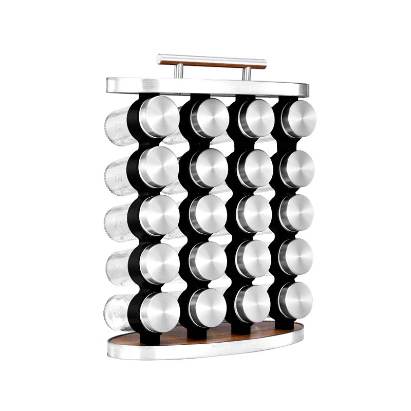 DS BS Standing 20-Jar Countertop Spice Rack with handle - Image 8