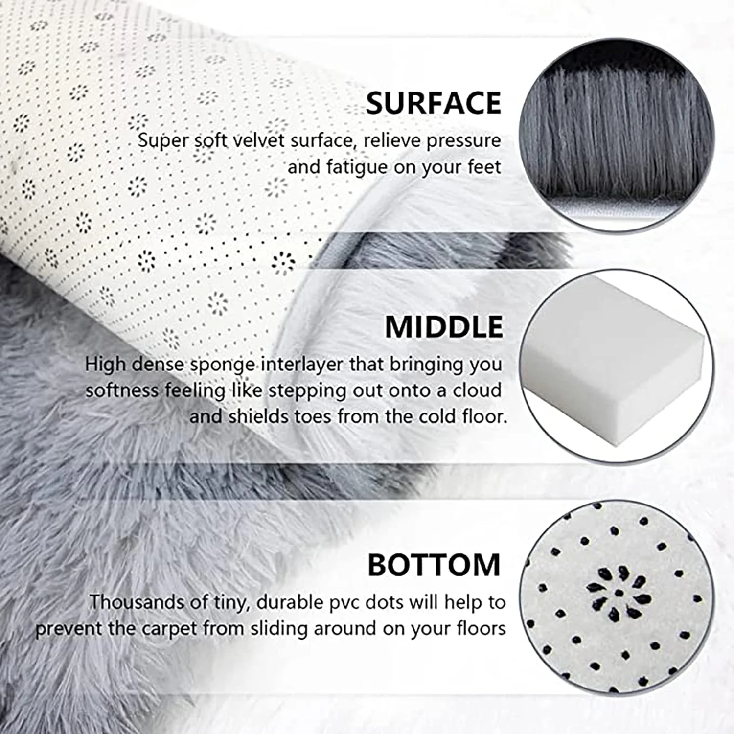 DS BS Ultra-Soft Polyester Area Rug 160x230cm - Image 2