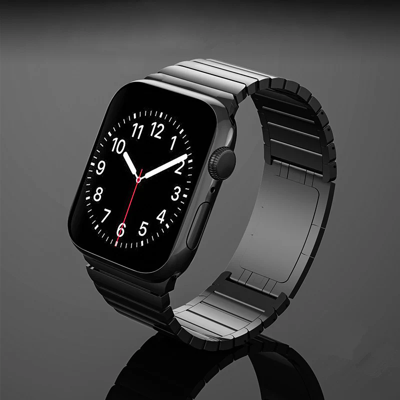DS BS Ultra-Thin Solid Stainless-Steel Band for Apple Watch 41/40/38MM-Black - Image 3
