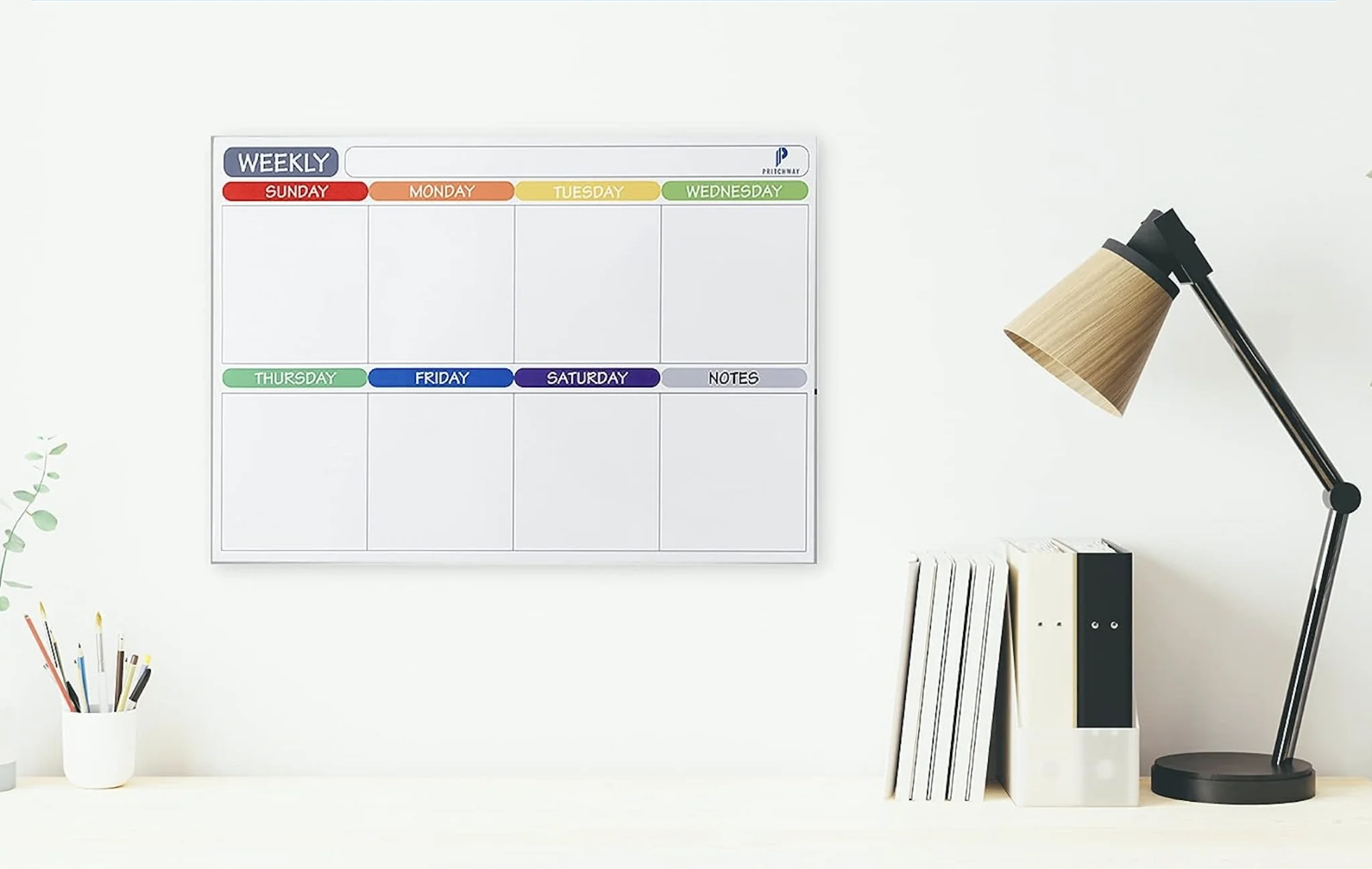 DS BS Weekly Fridge Calendar Whiteboard with Marker & Eraser - Image 9