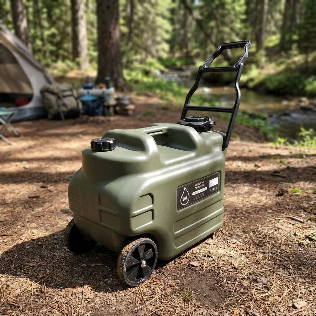 DS BS Wheeled Camping Water Jug | Green - Image 7