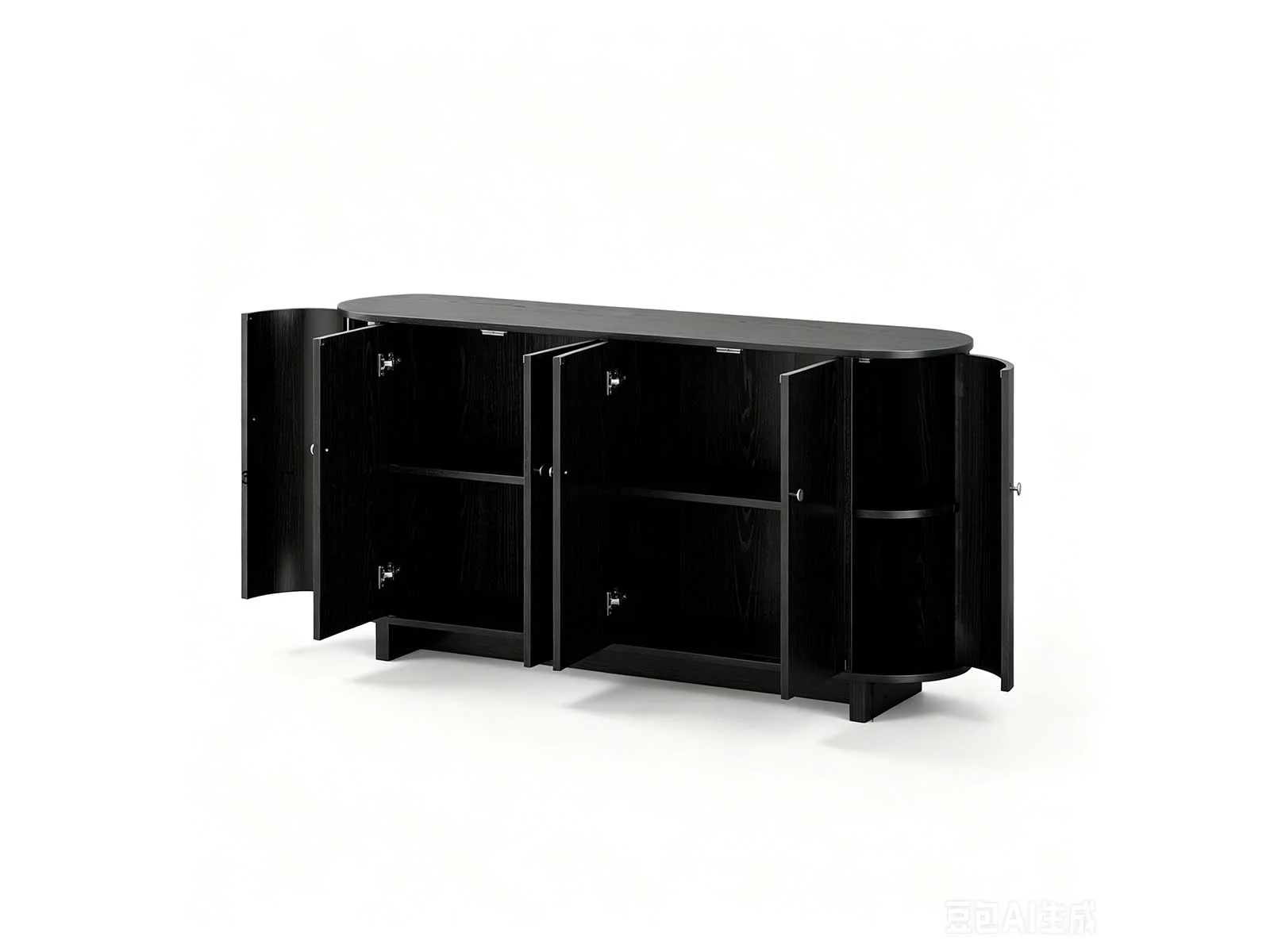 DS Black Buffet Cabinet - 160 cm