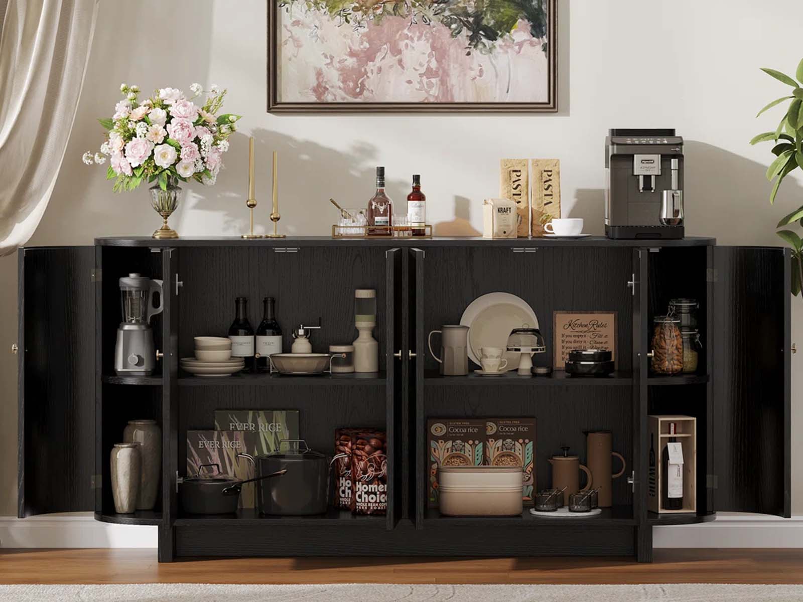 DS Black Buffet Cabinet - 160 cm - Image 4