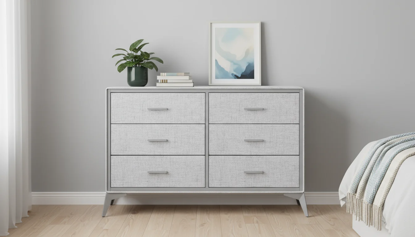 Delani 6-Drawer Lowboy - Grey - Image 2
