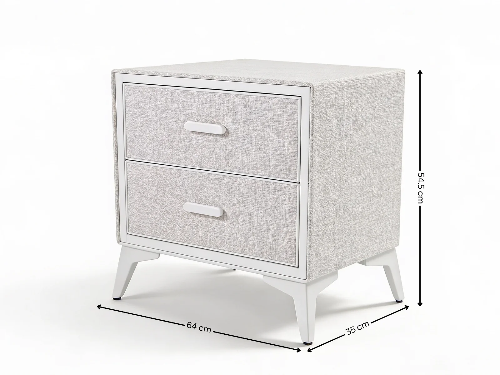 Delani Bedside Table - Cream - Image 10