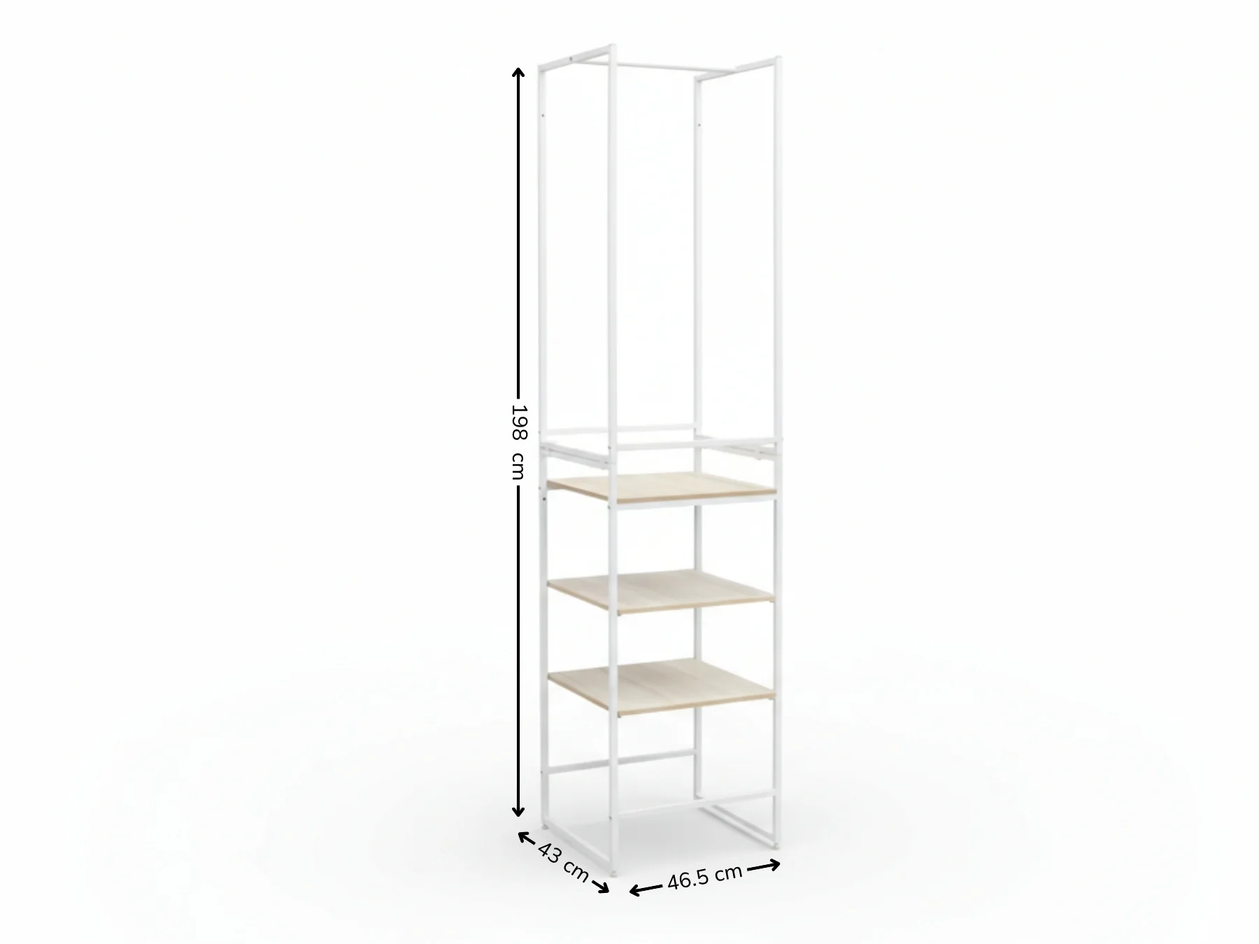 Delani Open Wardrobe with Shelves - Image 3
