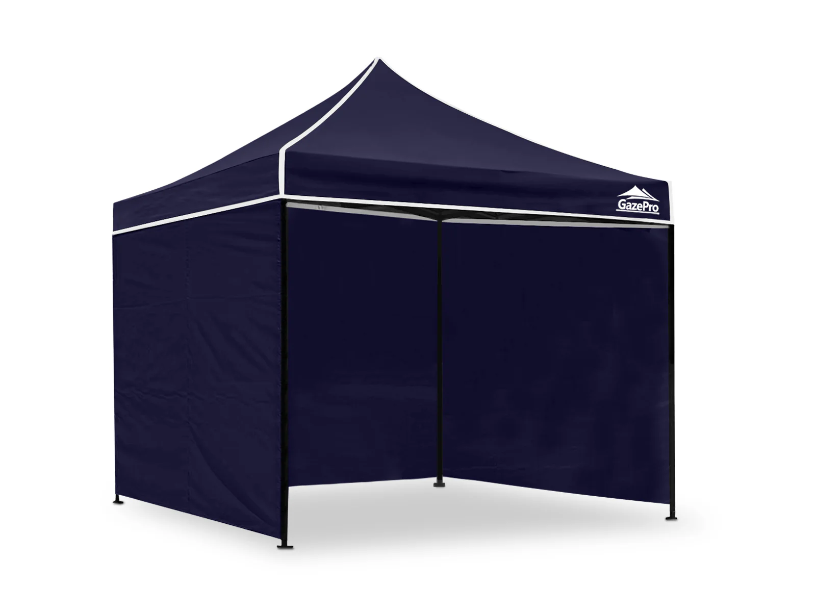 Gazebo with Silver-Coated Roof 3m x 3m - Navy