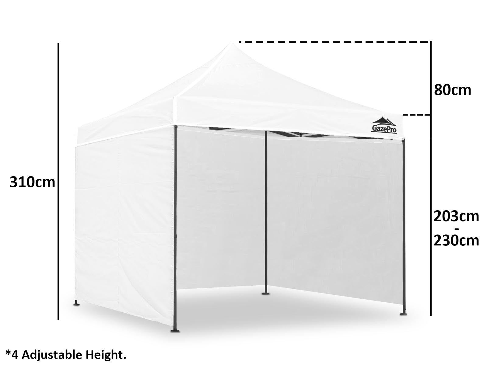 Gazebo with Silver-Coated Roof 3m x 3m - White - Image 10