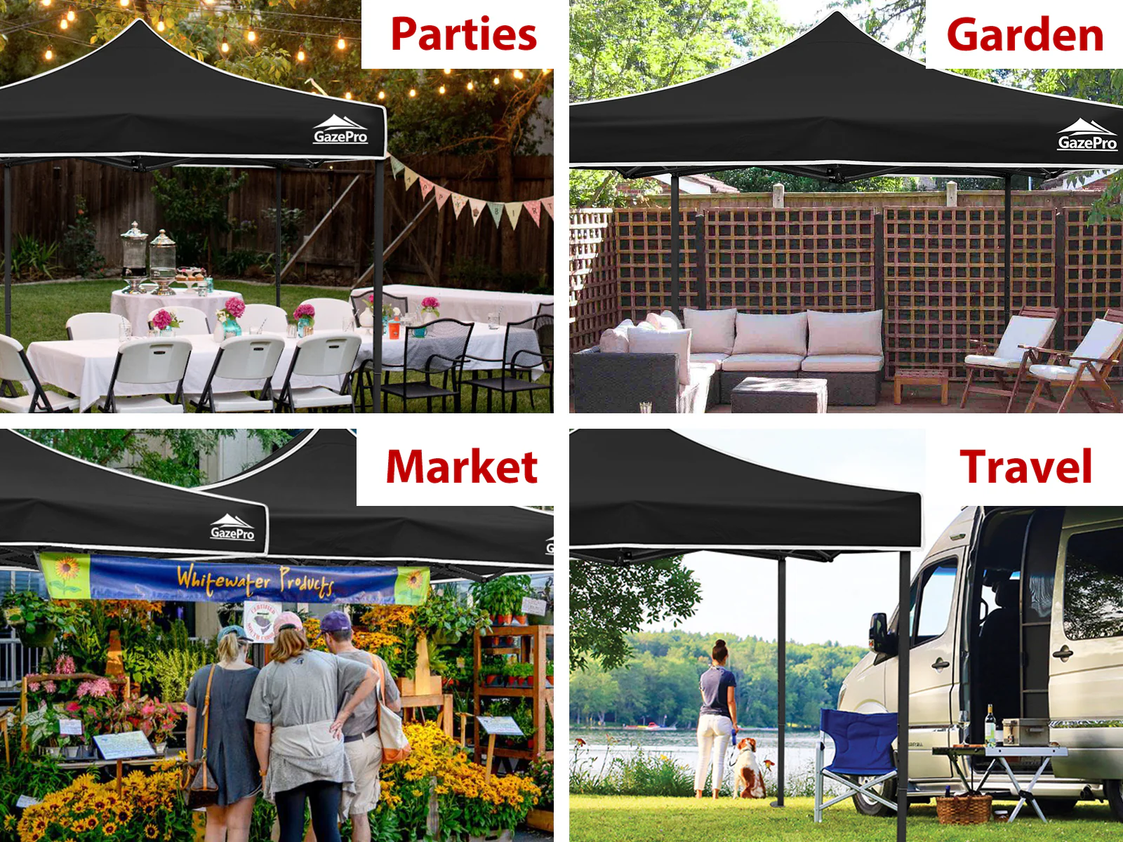 Gazebo with Silver-Coated Roof 3m x 3m - White - Image 4