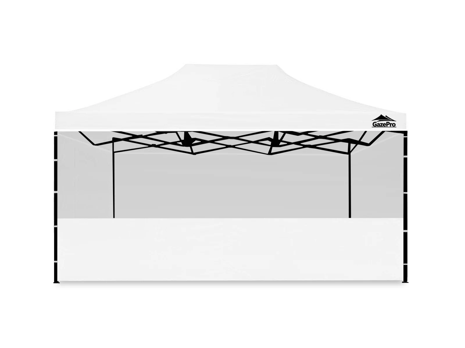Gazebo with Silver-Coated Roof 3m x 4.5m - White - Image 7