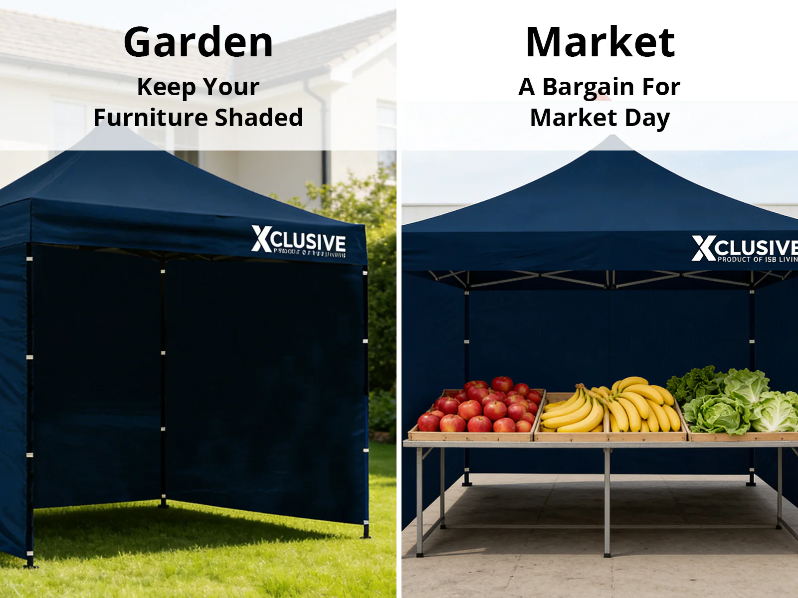 Xclusive Gazebo with Carry Bag 3m x 3m - Navy - Image 4