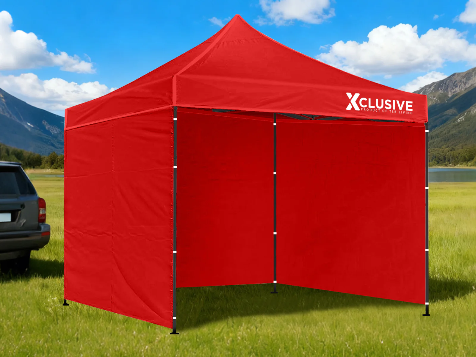 Xclusive Gazebo with Carry Bag 3m x3m - Red - Image 3