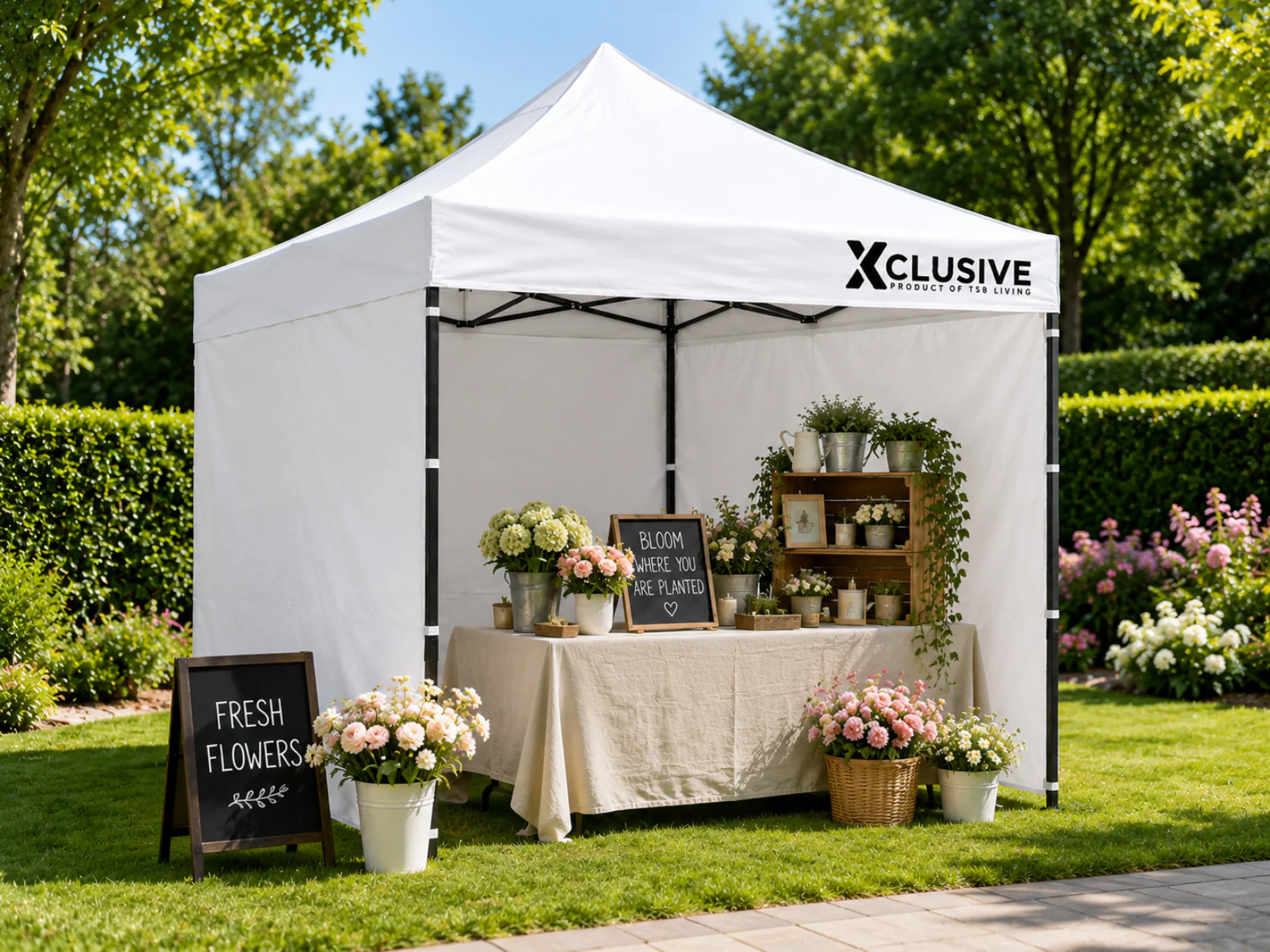 Xclusive Gazebo with Carry Bag 3m x 3m - White - Image 2