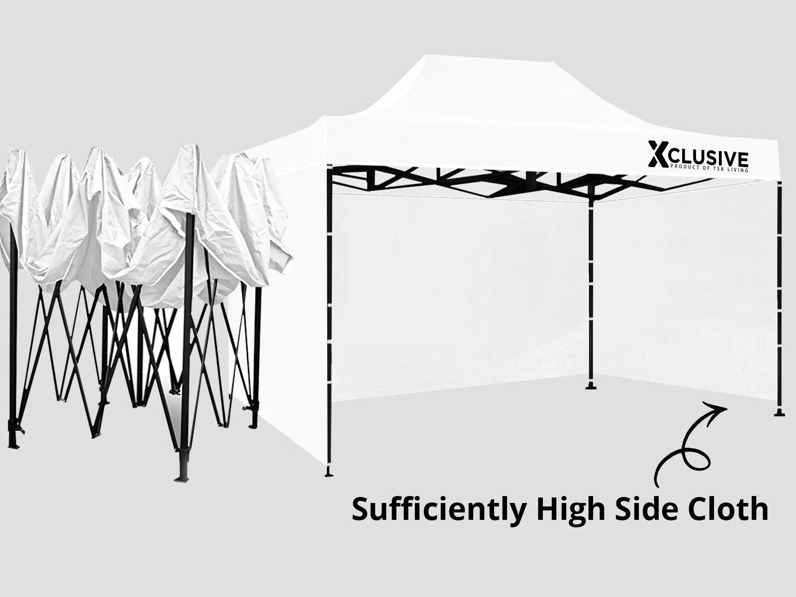 Xclusive Gazebo with Carry Bag 3m x 4.5m - White - Image 8