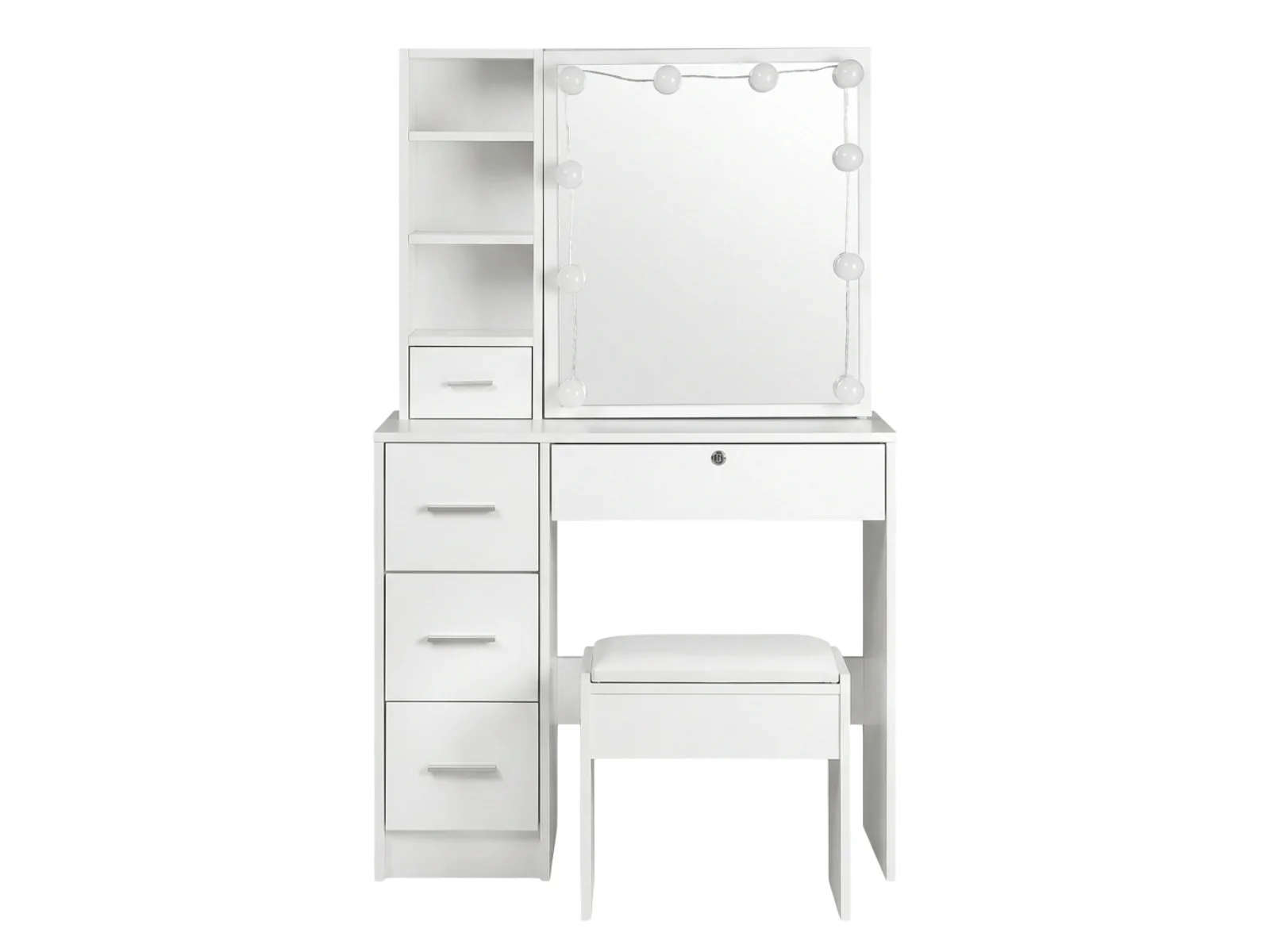 Ignited LED Dressing Table - White
