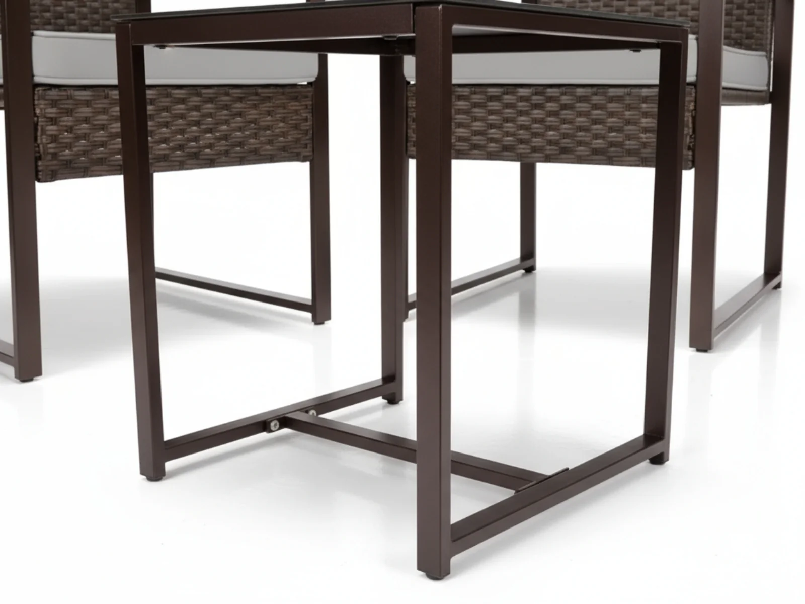 Livonia Outdoor Rattan Set - Brown + Grey - Image 11