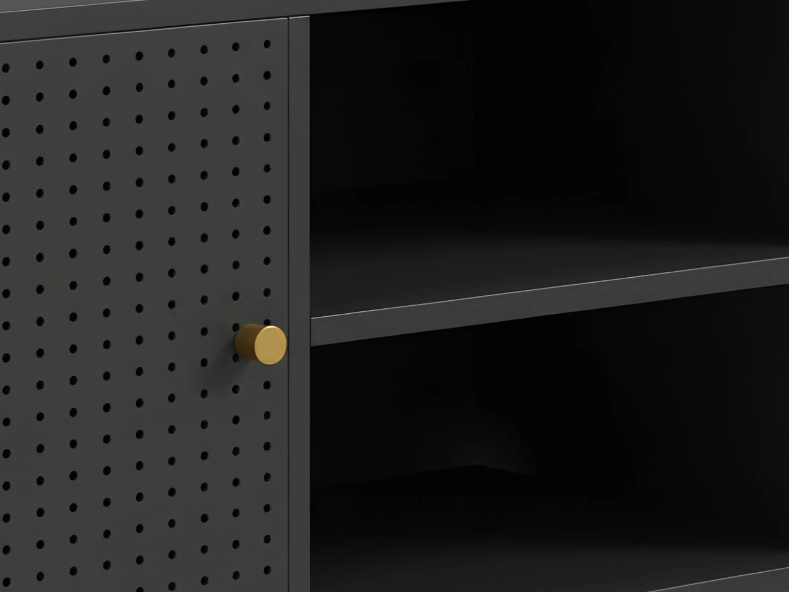 Lonna Steel Entertainment Unit Black - 160 cm - Image 7
