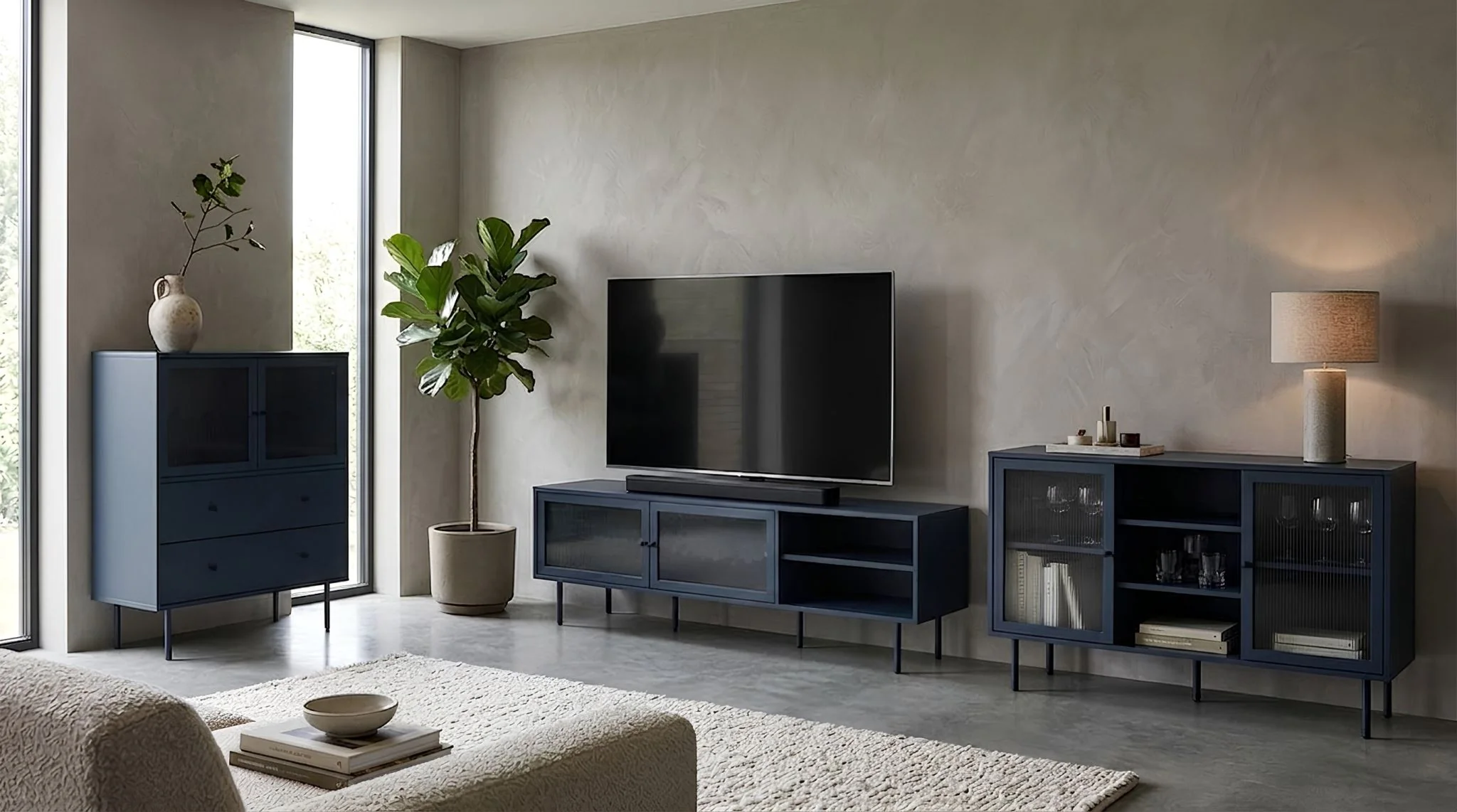Marinbla Sideboard with Drawers - 80 cm - Image 4
