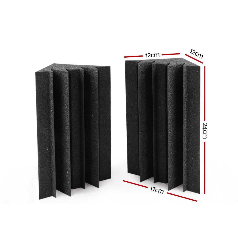 DS NA 20pcs Studio Acoustic Foam Corner Bass Trap Sound Absorption Treatment - Image 2