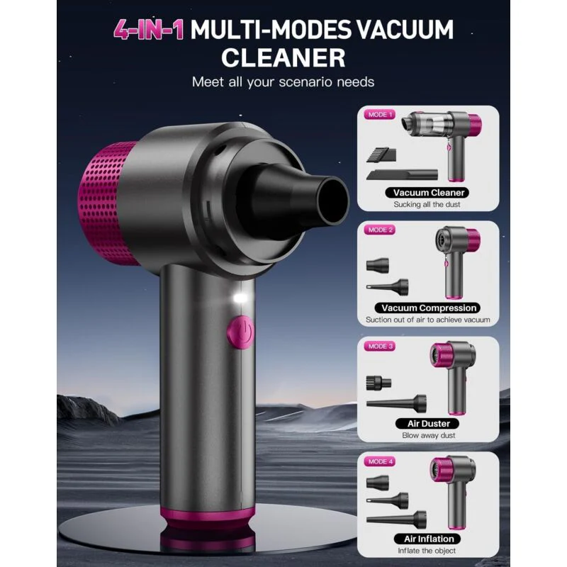 DS NA 4-In-1 Powerful Cordless Car Vacuum Cleaner, 15Kpa Mini Cordless Handheld - Image 3