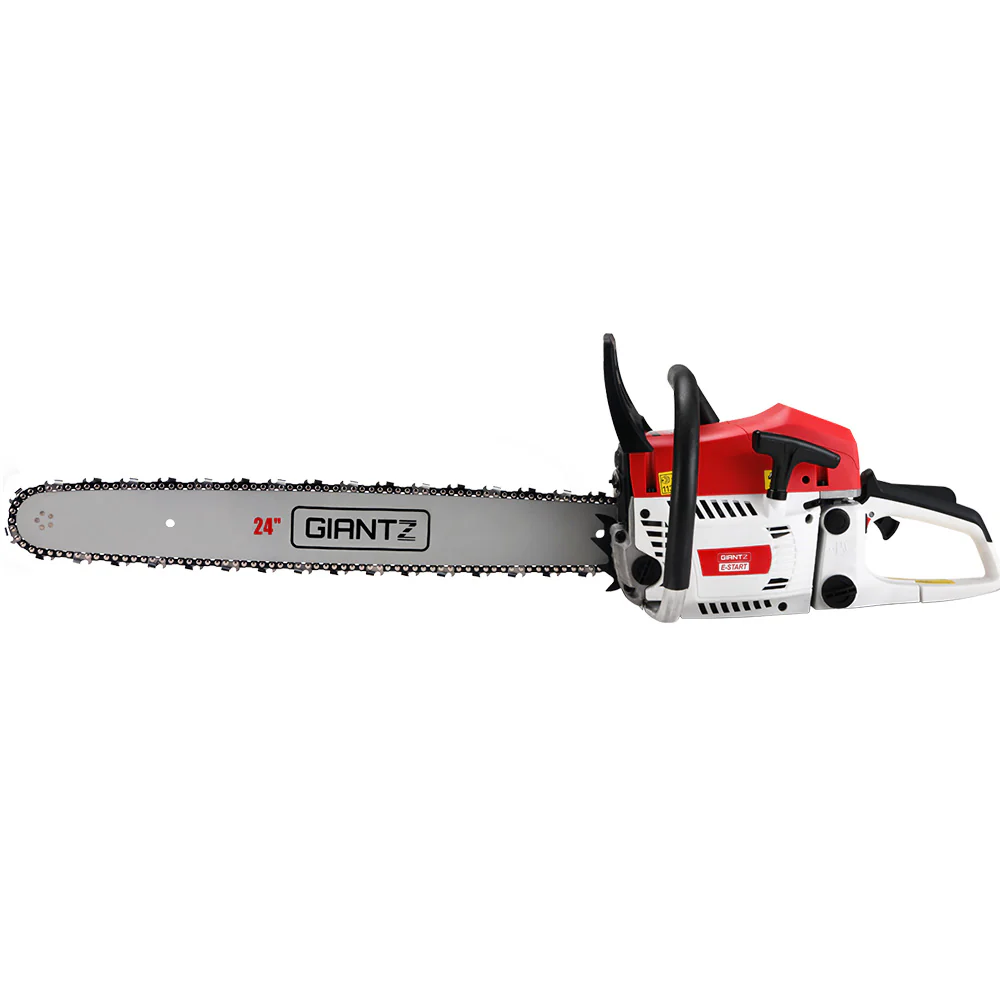 DS NA 62cc Chainsaw Petrol Commercial 24" Bar E-Start Tree Chain Saw 5.2HP