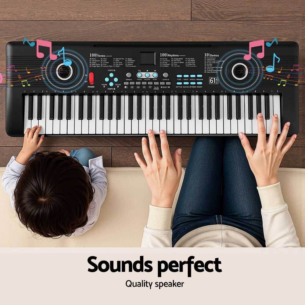 DS NA Alpha 61-Key Digital Piano Keyboard Electric Kids Gift Black - Image 5