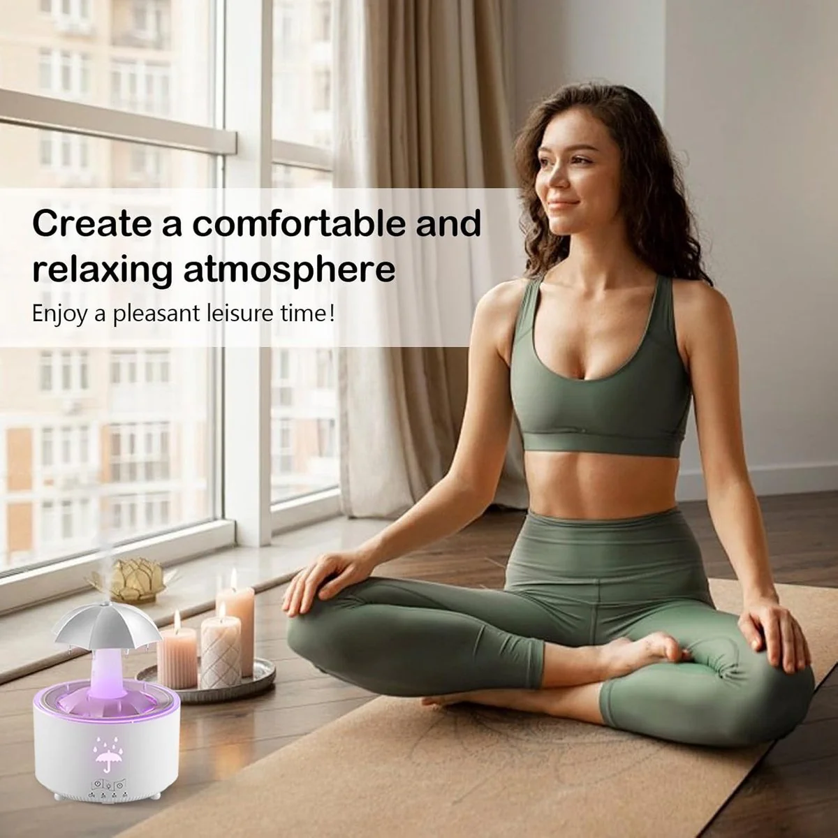 DS NA Aromatherapy Humidifier - Umbrella Humidifier - 300ml- 7-Color LED - Image 5