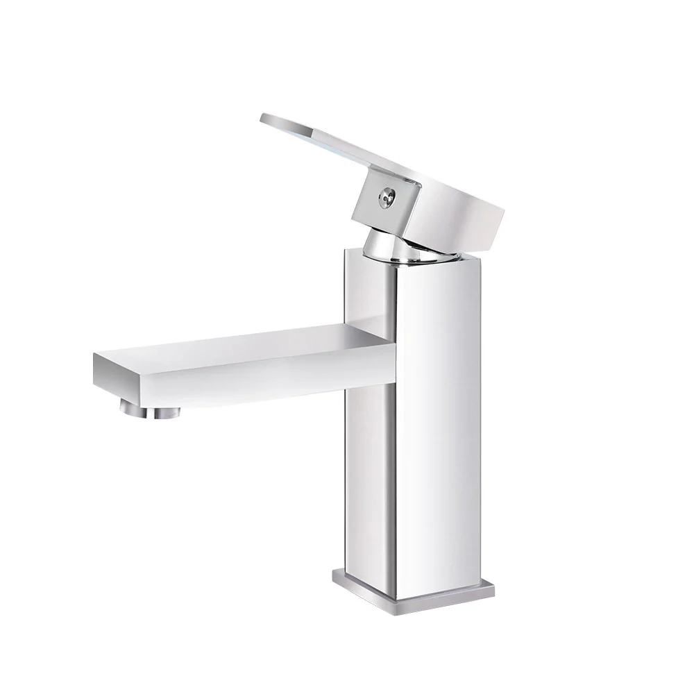 DS NA Basin Mixer Tap Faucet Bathroom Vanity Top WELS Standard Brass Silver - Image 3
