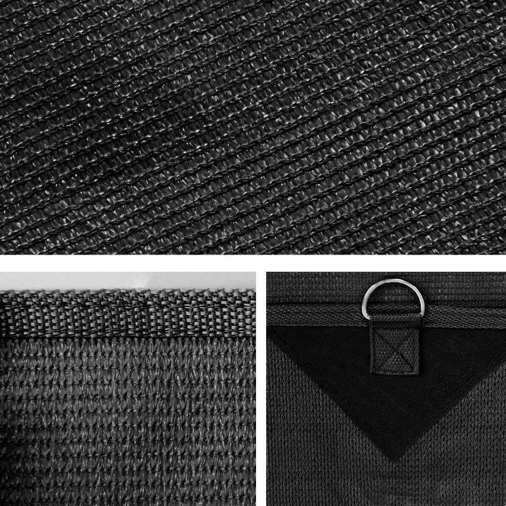 Black Caravan Privacy Screen 1.95 x 2.2M Wall or Side Sun Shade Roll Out - Image 2