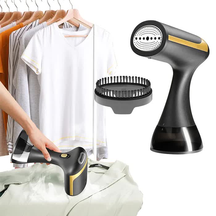 DS NA Black Handheld Garment Steamer - Portable Mini Steam Iron for Home Use - Image 4