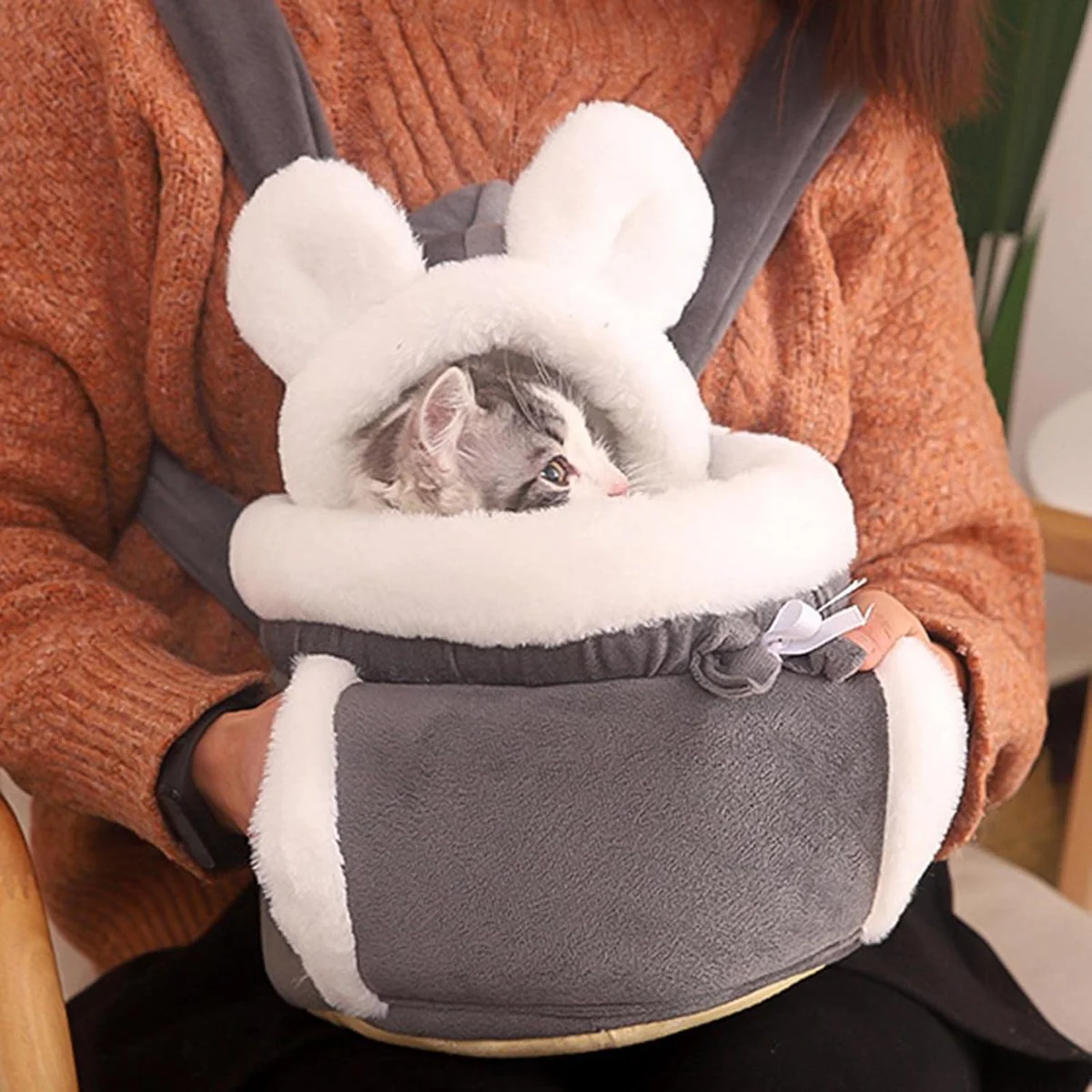 DS NA Cat Bed - Backpack for Pet Travel - Can be used as a cat basket indoors - Image 3