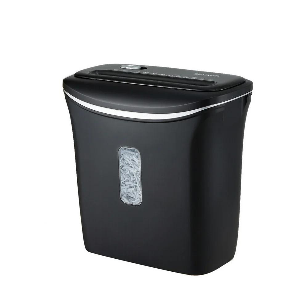DS NA Devanti 12L Cross-Cut Shredder 8-Sheet Paper Home Office Credit Card - Image 7