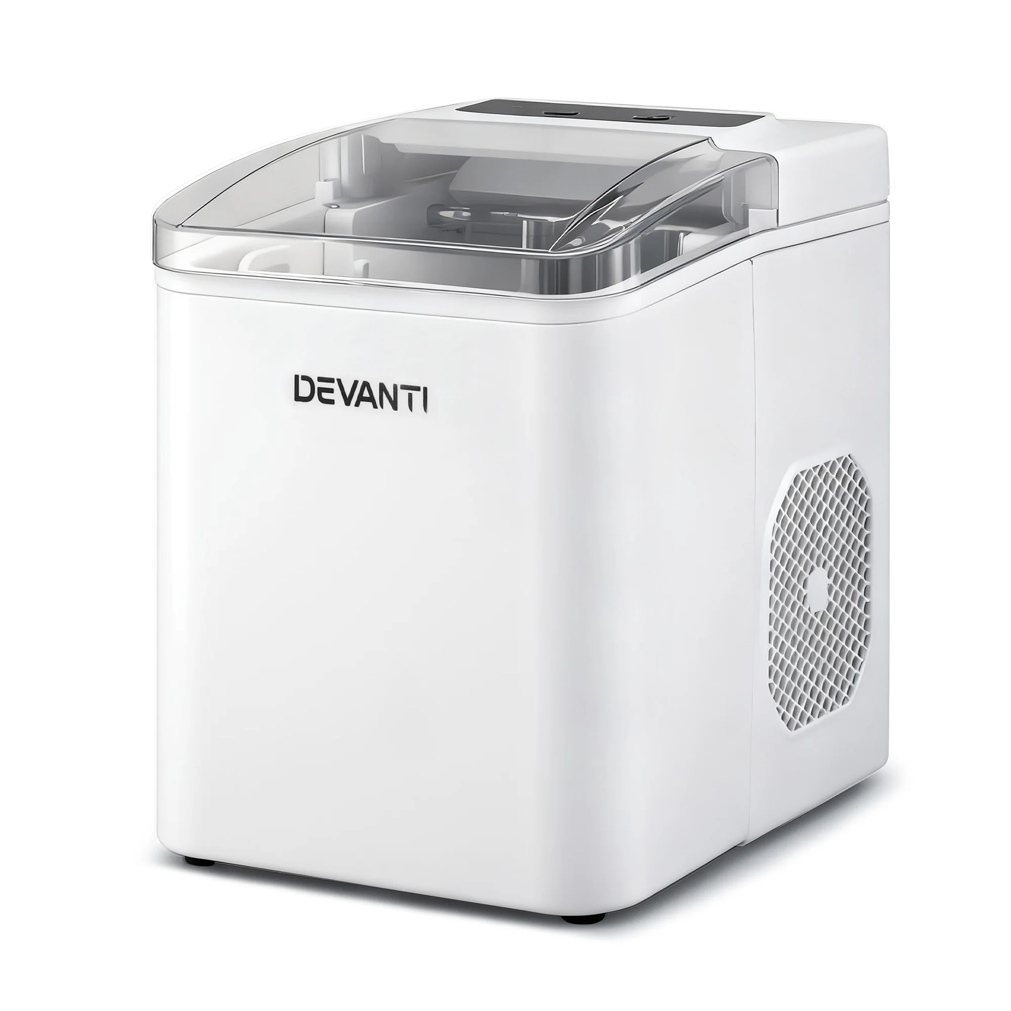 DS NA Devanti Ice Maker Machine Portable 12kg Countertop w/Self Cleaning 1.2L Wh