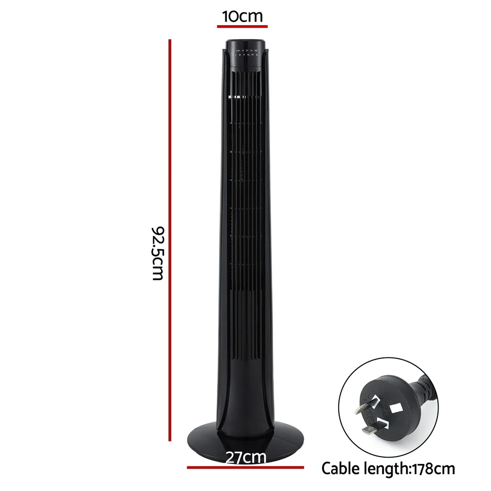 DS NA Devanti Tower Fan Oscillating 3 Speeds with Remote 93cm - Image 2