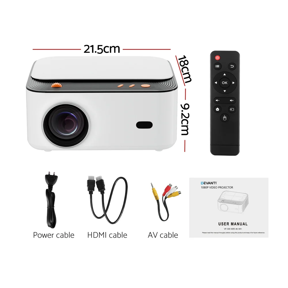 DS NA Devanti Video Project 4K 1080P Android 5G Wifi Home Cinema - Image 2
