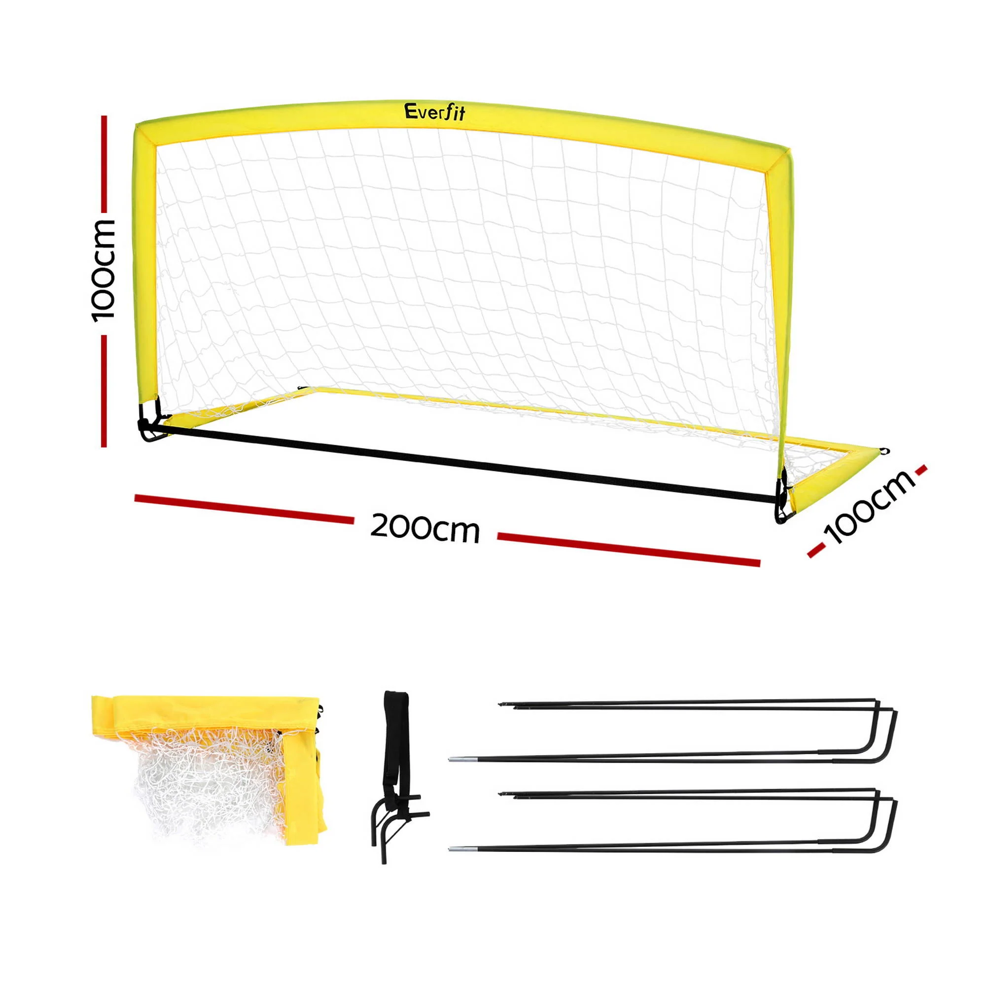 DS NA Everfit 2m Football Soccer Net Portable Goal Net Rebounder Sports Training - Image 2