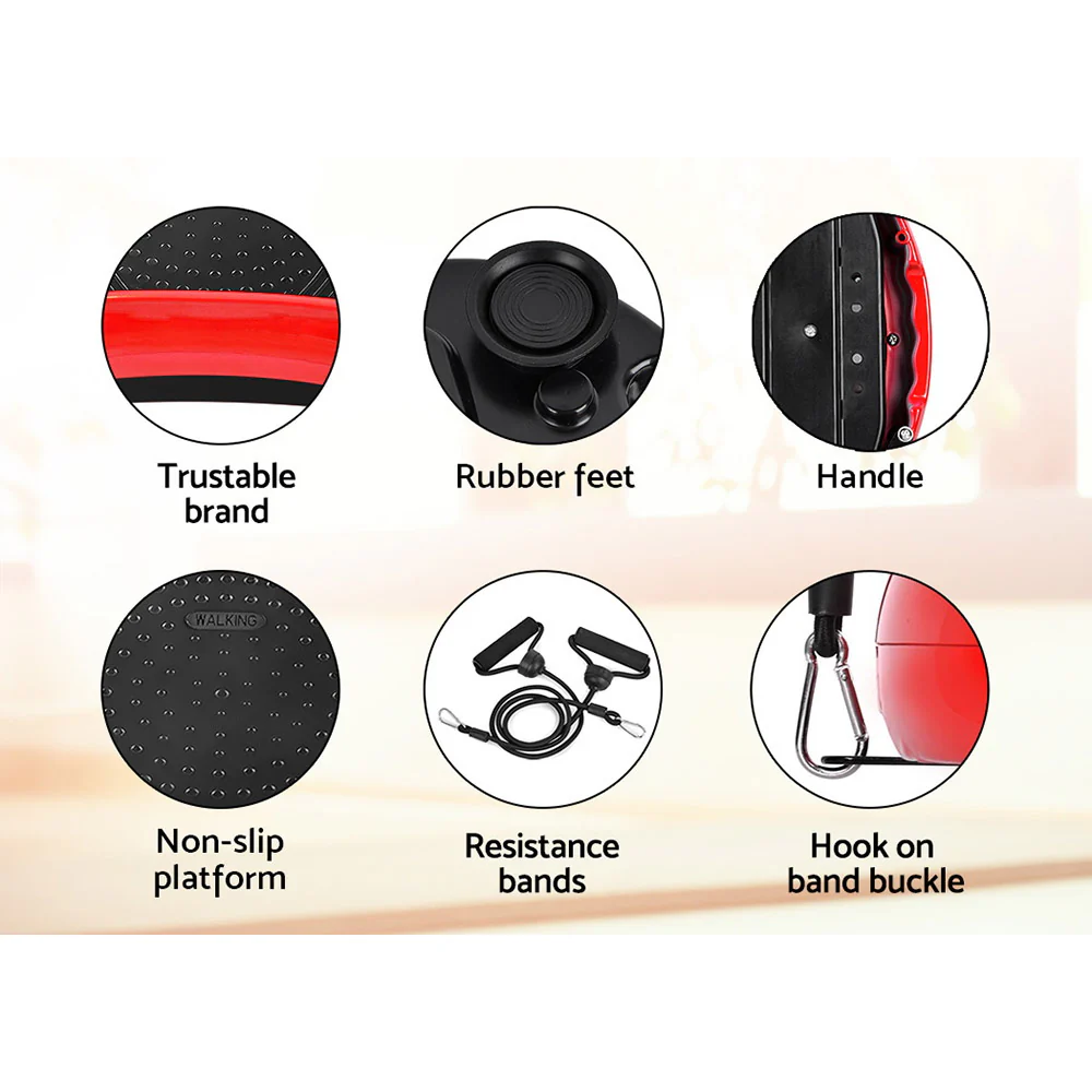 DS NA Everfit Vibration Machine Plate Platform Body Shaper Home Gym Fitness Red - Image 5