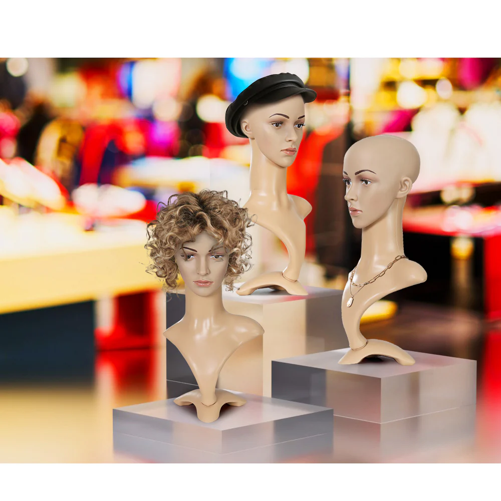 DS NA Female Mannequin Head Dummy Model Display Shop Stand Professional Use - Image 8