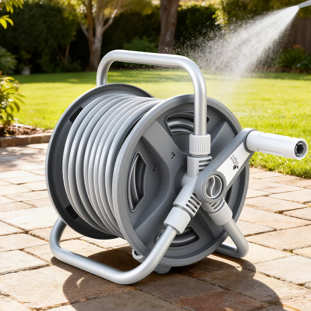 DS NA Fingers 20m Retractable Garden Hose Reel Heavy Duty 1/2" Hose Auto Rewind - Image 7