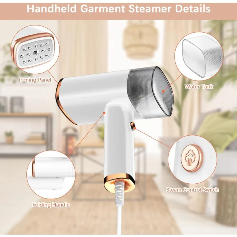 DS NA Garment Steamer, Mini Portable Iron, 30S Fast Heat-Up, 1000W, 120Ml, - Image 3