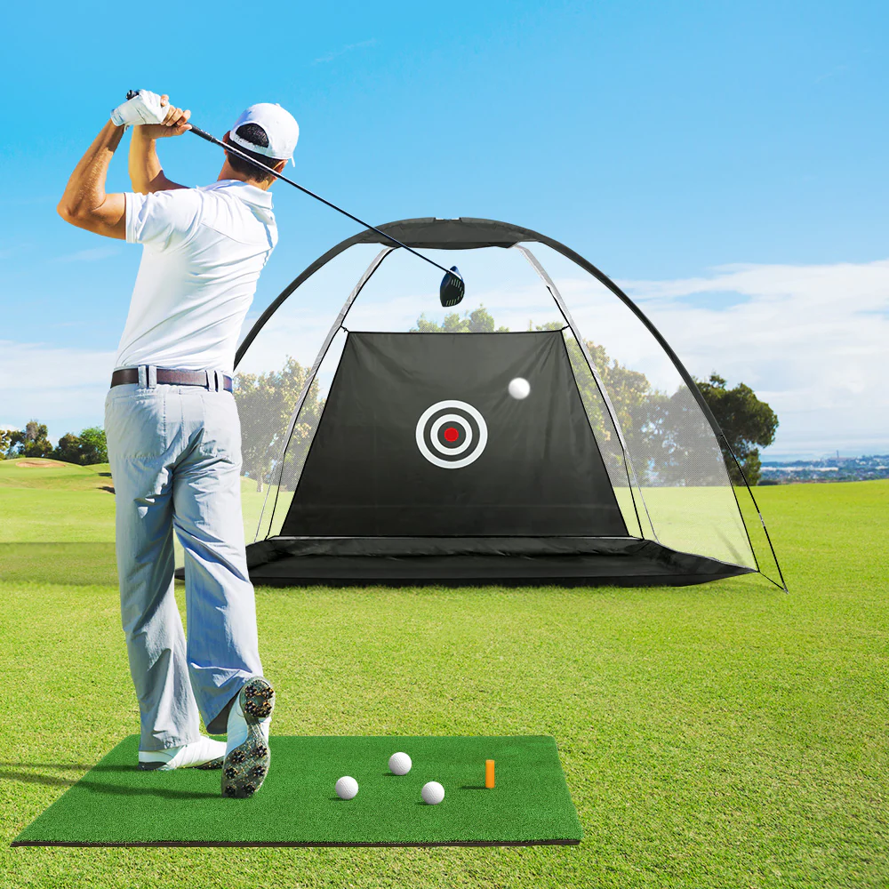 DS NA Golf Practice Net And Training Mat Set Cage Training Aid Hitting Mat - Image 8