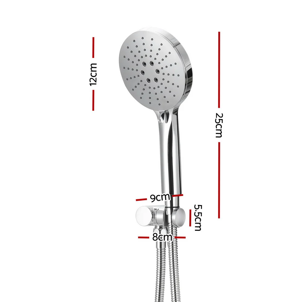 DS NA Handheld Shower Head Holder 4.7'' High Pressure Silver - Image 2