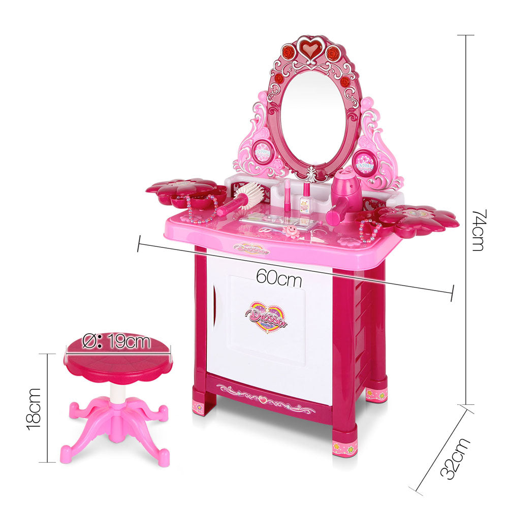 DS NA Keezi 30 Piece Kids Dressing Table Set - Pink - Image 2