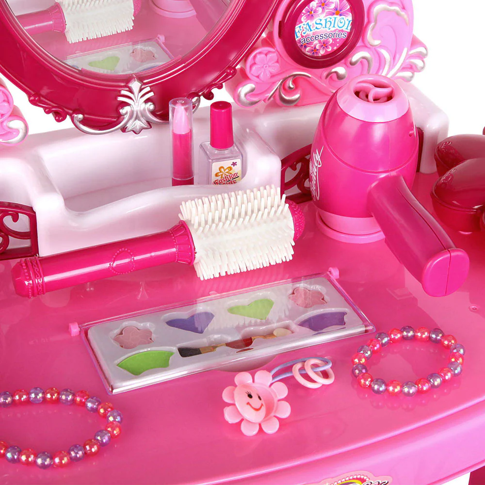 DS NA Keezi 30 Piece Kids Dressing Table Set - Pink - Image 4