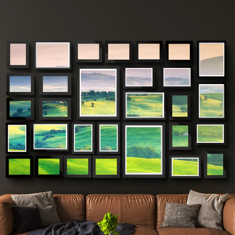 DS NA Photo Frames 30PCS 8x10in 5x7in 4x6in 3.5x5in Hanging Wall Frame Black - Image 7
