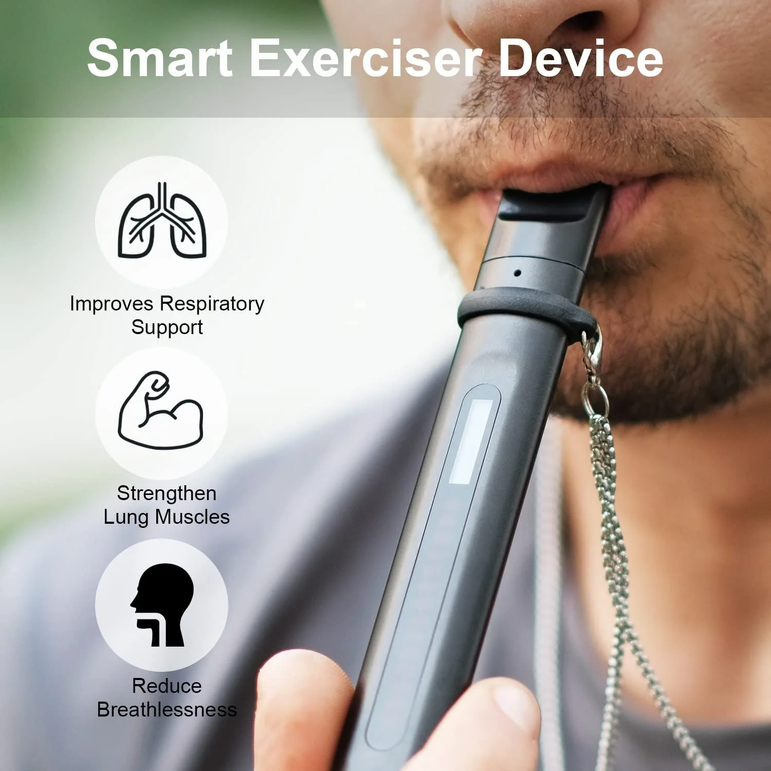 DS NA Portable Smart Breathing Trainer – Rechargeable Respiratory Exercise - Image 4