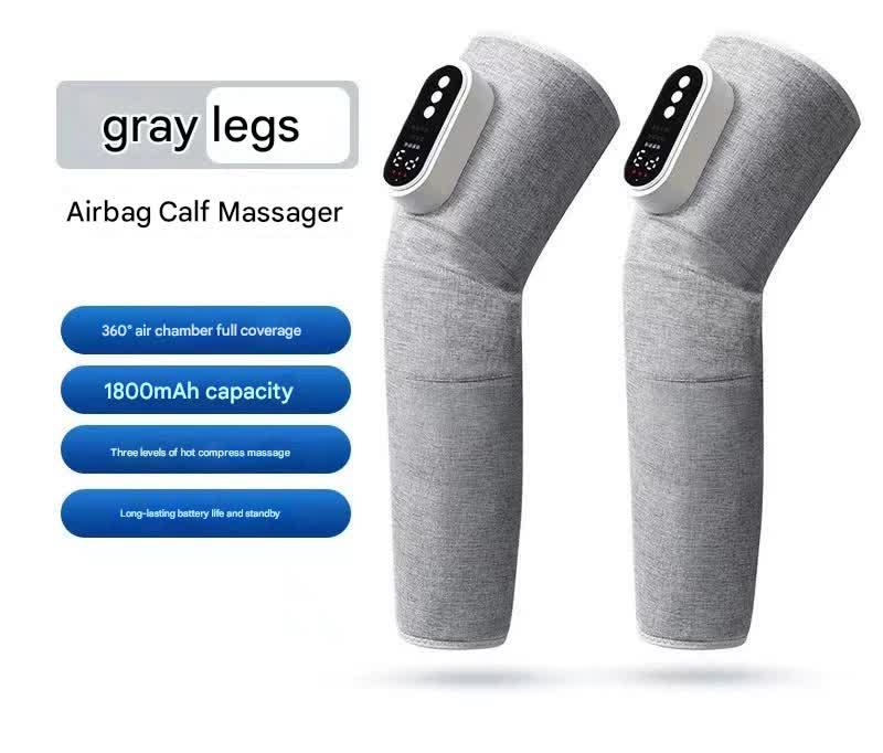DS NA Rechargeable Air Compression Leg Massager with Heat Therapy for Knee, Calf