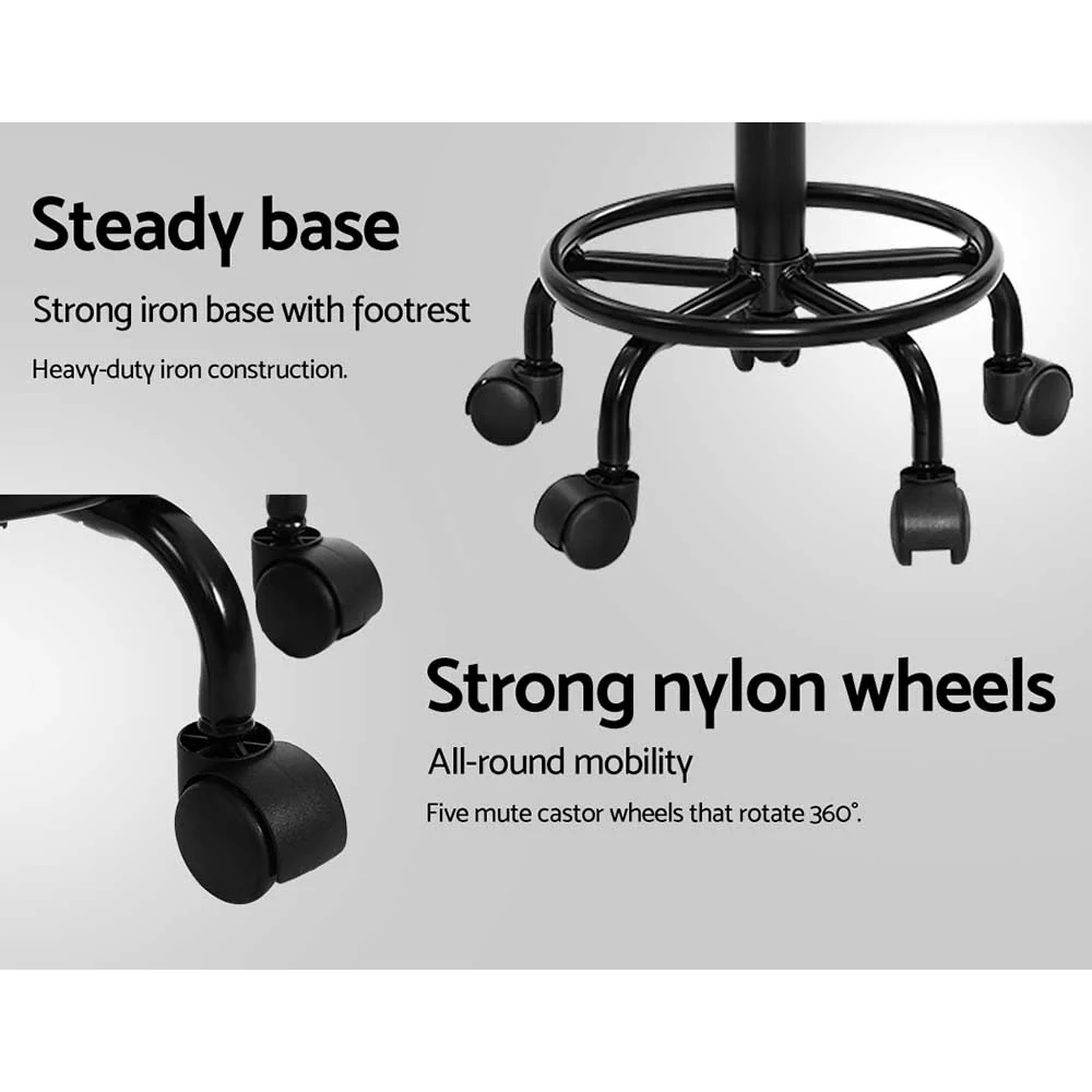 DS NA Round Salon Stool Stools Black Swivel Barber Hair Hydraulic Chairs Lift - Image 7